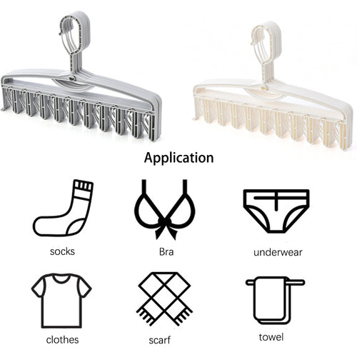 Multi-Clip Sock & Underwear Hanger